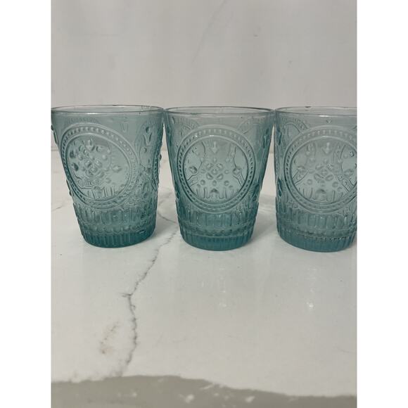 Bormiolo Rocco Romantic Bohemian Green Drinking Glasses 3 Glasses 10 oz ea. - Picture 1 of 7